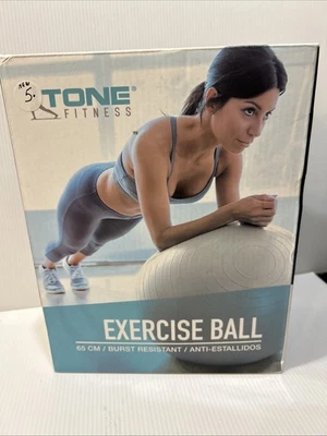 Pelota de ejercicio Tono Fitness estabilidad y resistencia 65 CM con doble bomba manual Foto 1 de 4