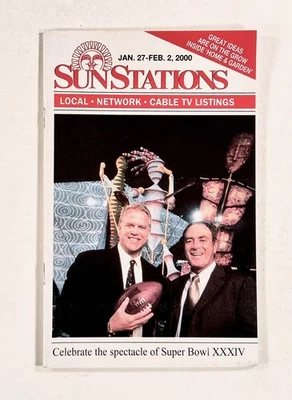 2000 1/27-2/2 SUNSTATIONS regional tv guide magazine CLEVELAND AREA Superbowl {a - Image 1 of 4