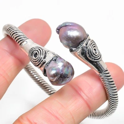 Natural River Pearl Ethnic Bracelet Adjustable Z038 - Image 1 of 4