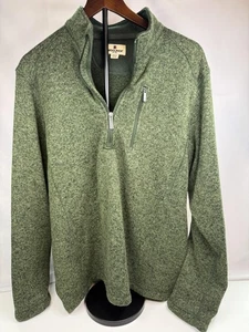 Woolrich Pullover Herren Extra Large Grün Half Zip Fleecepullover Brusttasche - Bild 1 von 6