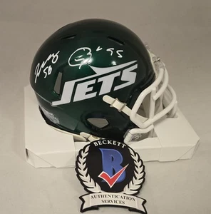 Quinnen & Quincy Williams signierter New York Jets Mini Football Helm Beckett Autogramm - Bild 1 von 5