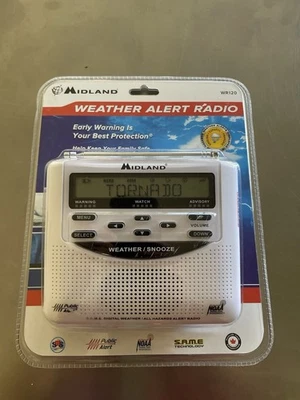 NEW Midland WR-120 NOAA Emergency Weather Alert Radio White SEALED NOAA Hazards - Image 1 of 2