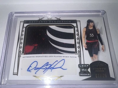 2022-23 Leaf Trinity Destanni Henderson Jersey Patch AUTO Autograph RC 42/75 - Image 1 of 3