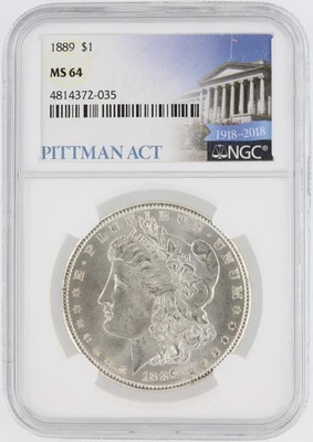 1889 Morgan Silver Dollar NGC MS64 S$1 Philadelphia Minted No Reserve - Image 1 of 4