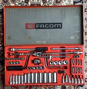 FACOM Tool SAE 3/8” Antrieb Ratsche Steckschlüsselsatz 1/4” - 1” J41.EP gebraucht siehe Hinweis - Bild 1 von 11