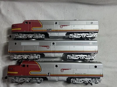 Williams O Gauge PA-1 ABA Santa Fe Diesel Locomotives For Train Set Layout - Image 1 of 4