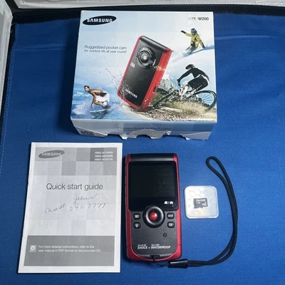 Samsung W200RN/XAA 1080p 5.5MP Red Digital Camera Camcorder with 1GB SD (Tested) - Image 1 of 4