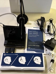 Plantronics SAVI W745 Konwertowalny bezprzewodowy system słuchawkowy DECT - Zdjęcie 1 z 16