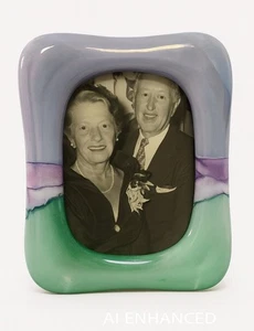 Neilsons Extraordinary Ceramic Photo Frame Handcrafted in CA w/ Vintage Photo - Picture 1 of 16