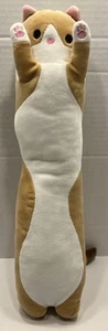 "Almohada larga naranja atigrado gato peluche 20"" suave blando peluche juguete" - Imagen 1 de 9