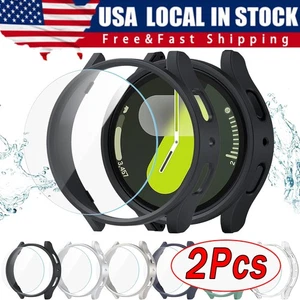 2X Samsung Galaxy Watch 4 5 6 7 40/44 Hartglas Schutz Display Case Cover - Bild 1 von 17