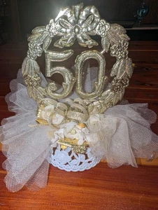 Vintage 50th Anniversary Centerpiece Decoration - Picture 1 of 2