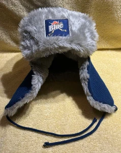 Labatt Blue Beer Winter Knit Faux Ear Flap Trapper Hat - Collectible Item! Warm - Picture 1 of 6