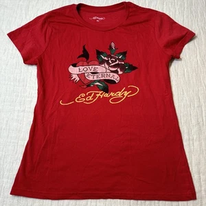 Ed Hardy Love Eternal donna taglia XL manica corta rosso rosa - Foto 1 di 7