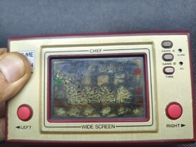 NINTENDO GAME AND & WATCH Chef Wide Screen 1981 For Part Or Repair