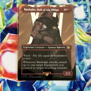Raubahn, Bull Of Ala Mhigo Borderless Surge Foil, MTG Single, FIN 0533 Rare NM - Picture 1 of 4