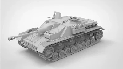 3D Printed 1/72/87/144 WWII Germany No.4 Assault Gun Unpainted Model Kit - Image 1 of 4