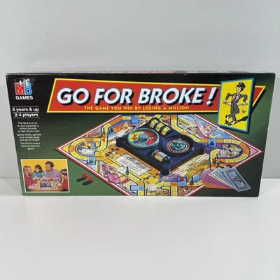Go For Broke Board Game MB Games 1993 Vintage Family Board Game Complete - Image 1 of 4