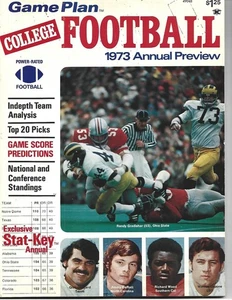 1973 GAME PLAN COLLEGE FOOTBALL PREVIEW MAGAZINE OHIO STATE GRADISHAR USC LSU UT - Picture 1 of 1