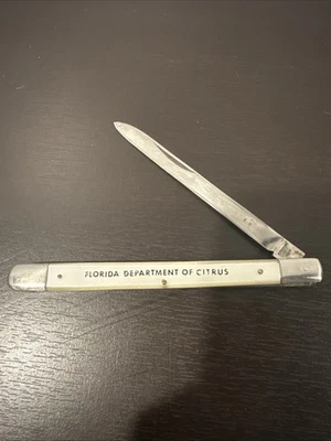 Vintage VALOR #11180 FLORIDA DEPARTMENT OF CITRUS Knife 5” Pearl Single Blade - Image 1 of 4