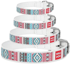 Design Leather Dog Collar for Puppy Small Medium and Large Dogs Boy & Girl - Picture 1 of 5