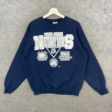 Vintage Penn State Sweatshirt Mens Large Blue NCAA PSU Jumper Nittany Lions 90s