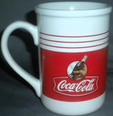 Бутылка Coca Cola Coke кофейная чайная кружка чашка керамическая красно-белая 14 унций десятицентовик магазин - Изображение 1 из 4