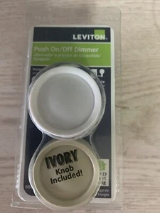 LEVITON EINPOLIG NEU Drehdimmer Push On/Off dimmbare Leuchtmittel weiß/mandel - Bild 1 von 5