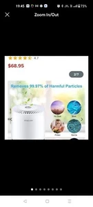 RIGOGLIOSO Air Purifier For Home True HEPA Filters Compact Desktop Purifiers... - Afbeelding 1 van 7