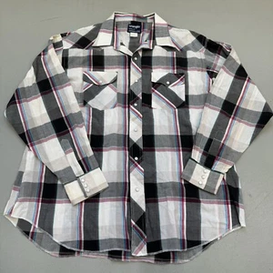 VTG Wrangler Cowboy Cut Regular Fit X-Long Tails Shirt 18-36 Made in USA - Picture 1 of 7