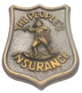 FIRE MARK: Franklin Mint- People's Insurance Co. New Orleans, La.- PEWTER PLAQUE - Picture 1 of 3
