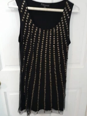 Vestido estilo aleta Twenty One para mujer con cuentas de metal talla mediana rodilla... Foto 1 de 4