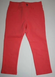 New Gymboree 5 year Pants Girls Cropped Ponte Coral Gem Button Soft Knit Pull On - Picture 1 of 4