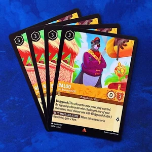 4x Baloo von Bruinwald XIII 13th PLAYSET 125 Lorcana Rise Of The Floodborn 3 Set - Imagen 1 de 3