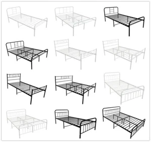 Metal Bed Frame 3ft/4ft/4ft6 Single/Double Platform Bedstead Bedroom Furniture - Picture 1 of 37