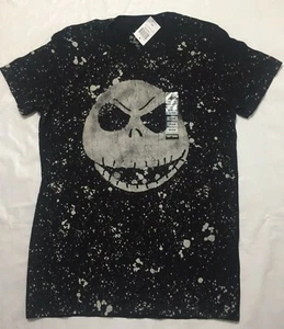 Disney The Nightmare Before Christmas Jack Head Bleached T Shirt Size Medium NWT - Picture 1 of 5