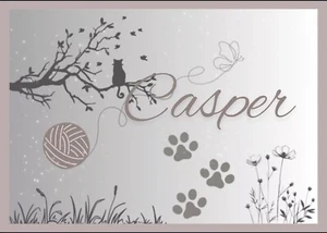 Personalised Cat Placemat, Cat Food Mat Bowl Mat Feeding Laminate Dinner Mat - Picture 1 of 4