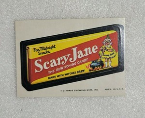 1974 Topps Wacky Package Series #10 "Scary Jane Candy" TB NM