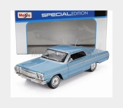 MAISTO 32908 CHEVROLET - IMPALA SS 1964 - LIGHT BLUE - 1/24 - Immagine 1 di 2