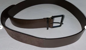 Armani Exchange Men Belt Leather Brown 2 Tones MADE IN ITALY Size 34 VINTAGE NEW - Picture 1 of 3