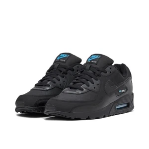 Nike Air Max 90 Trainers DC4116 002 Black/Laser Blue Size UK 6.5_8_10_10.5 - Picture 1 of 6