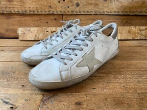 Golden goose superstar low-top white leather sneakers sz 41 UK 7 US8 - Picture 1 of 15