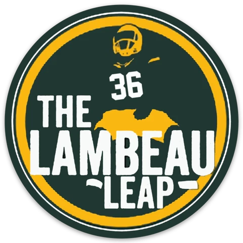 Green Bay Packers Lambeau Leap #36 Leroy Butler Die-cut Round MAGNET Cover