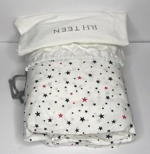 Restoration Hardware Lucky Star Percale Sheet Set Twin/Twin XL Fuchsia NEW $109 - Picture 1 of 6