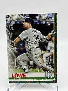 2019 Topps Holiday WalMart Mega Box Metallic Snowflake Nate Lowe #HW3 Rookie RC - Picture 1 of 6
