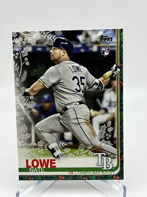 2019 Topps Holiday WalMart Mega Box Metallic Snowflake Nate Lowe #HW3 Rookie RC - Image 1 of 4