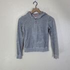 Juicy Couture Classic Velour Love Hoodie Tracksuits Light Grey Heather Small