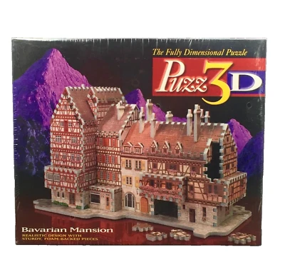 Milton Bradley Puzz 3D Bavarian Mansion 418 Pc Puzzle 17x10x10" Realistic Design - Image 1 of 4