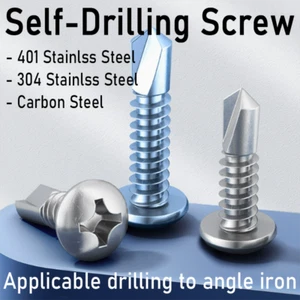 Tornillos Phillips roscados M3.5 ~ M6.3 acero inoxidable/carbono autoperforantes M4.2 - Imagen 1 de 5