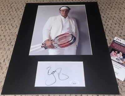 ROGER FEDERER SIGNED 3X5 INDEX CARD JSA 11X14 MAT 8X10 PHOTO AUTOGRAPH TENNIS - Image 1 of 3